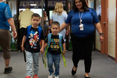 First day of school at Scharbauer Elementary on Wednesday, Aug. 9, 2023. TREVOR HAWES/MIDLAND ISD
